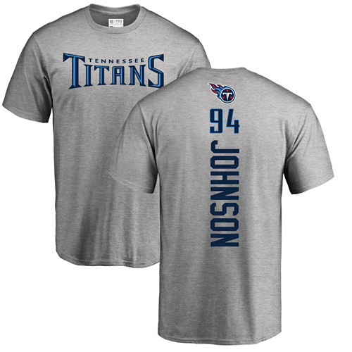 Tennessee Titans Men Ash Austin Johnson Backer NFL Football #94 T Shirt->nfl t-shirts->Sports Accessory